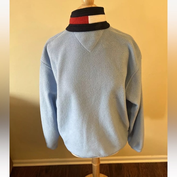 Vintage Tommy Hilfiger Quarter Zip Fleece Spellout Pullover - Picture 3 of 8